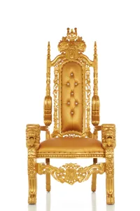 King Throne Chair High Back Silver Royal Luxury Party Antique Metal Packing Furniture Hotel Material Origin Type GUA Aluminum - Product Image 6