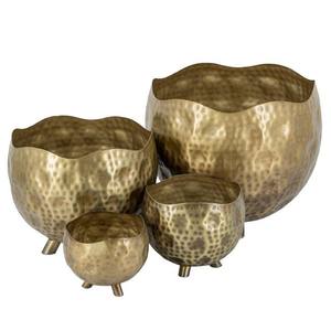 Maceta Moderna de Metal Dorado, Maceta de Latón de Lujo para Interiores con Soporte, Maceta Decorativa de Hierro para Mesa, Maceta para Suculentas, Decoración del Hogar - Product Image 4