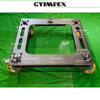 GYIMPEX Chariot de transport au sol personnalisé SYSUB-CHARIOT, composants de subwoofer cardioïde volant 18''+12'', acier de haute qualité, noir