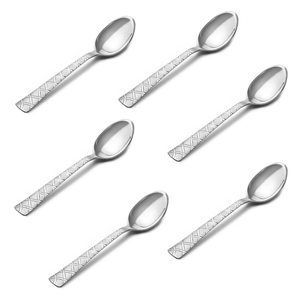 Ensemble de cuillères à dessert en acier inoxydable d'excellente qualité Couverts Ensemble de couverts à salade en acier inoxydable argenté au design élégant - Product Image 5