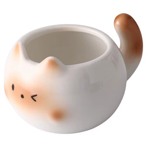 Tazza da Caffè e Tè in Ceramica Creativa a Forma di Gatto, Design Floreale Carino per Uso Domestico e Commerciale, Regalo per Coppie - Product Image 1