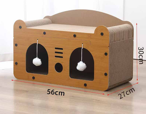 Tv Kattenkrabber Leverancier Dubbellaags Kattenkrabber Huis Krabpad Tv Kat Speeltje - Product Image 5