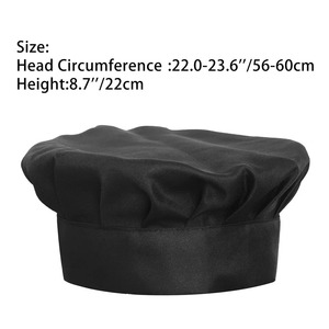 High Quality Men's <b>Chef</b> Coat Long Half--breasted Single PolyCotton Kitchen Uniform Restaurants Hotels Featuring Workwear <b>Hat</b> Set - Product Image 3