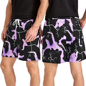 Summer Trendy Boardshorts pour hommes Quick Dry Waterproof Cotton with Tie Dye Sublimation Digital Printing for Beach Swim Fishing - Product Image 4