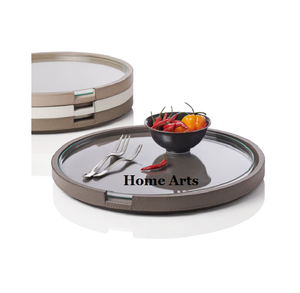 Plateau à dessert en acier inoxydable de qualité supérieure Design classique Plateau de service à thé et café couleur argent pour les meilleures ventes - Product Image 6