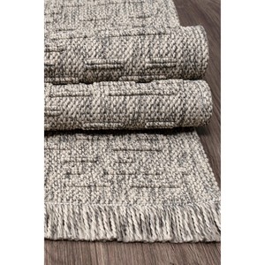 Tapis d'intérieur Netline Home, durable, gris, kilim, tissage plat, BR005, 80x150cm, fibres synthétiques pour chambre à coucher, bureau, chambre d'enfant - Product Image 6