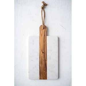 Tabla de cortar de mármol clásica Tabla de cortar de cocina elegante para verduras Frutas Pan y queso - Product Image 2