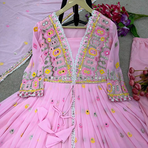 Pishwas más vendido tradicional Anarkali Salwar Kameez vestido traje para mujeres para Bodas de invierno Bollywood vestido étnico al por mayor - Product Image 3