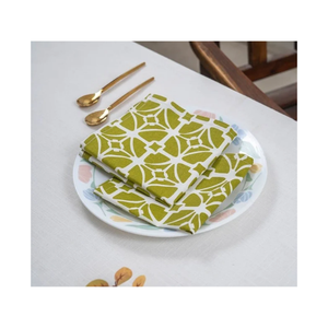 Serviette en coton à chevrons certifiée écologique 50x50cm 180GSM Imprimés Mughal Toucher doux Conçue pour les importateurs, les détaillants et les commandes en gros - Product Image 2