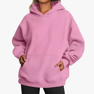 Sudadera con Capucha Casual para Mujer, 100% Algodón, con Logotipo Frontal, Forro Polar Ecológico, Chaqueta con Cierre y Cuello de Forro Polar para Invierno - Product Image 5