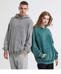 Sweat à capuche Hip Hop pour hommes Masque surdimensionné à col roulé Sweat à capuche surdimensionné Sweat à capuche décontracté en coton vintage pour hommes - Product Image 2