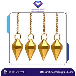 Péndulos de Metal curativos Oro 16 Anillo ISIS Placa Acero Cobre Péndulo de radiestesia para adivinación Meditación Piedra preciosa Decoración del hogar - Product Image 5