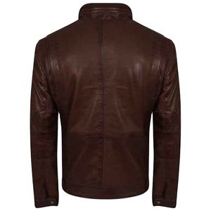 แจ็คเก็ตหนังแฟชั่นผู้ชายขายส่ง แจ็คเก็ตหนังแท้แฟชั่นผู้ชาย แจ็คเก็ตหนังซิปเท่ห์ แฟชั่นปี 2026 - Product Image 4