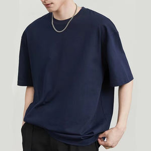 2023 OEM haute qualité couleur unie 180gsm O cou T-shirt article de vente chaude surdimensionné prix d'usine en gros - Product Image 3