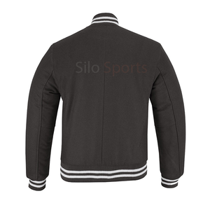 2025 OEM Best Trending Green Wool High Street Varsity Letterman <b>Jacket</b> <b>White</b> Trim for <b>Men</b> Fashionable Winter Wholesale Price - Product Image 4