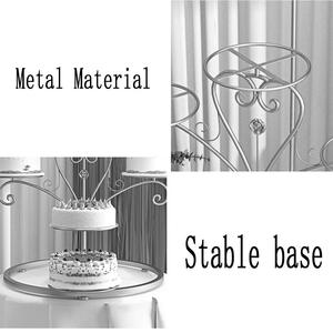 Idéal pour les occasions spéciales, ensemble de supports à gâteaux en métal, forme moderne pour présenter les gâteaux et rehausser la visibilité des desserts dans les lieux communs - Product Image 6