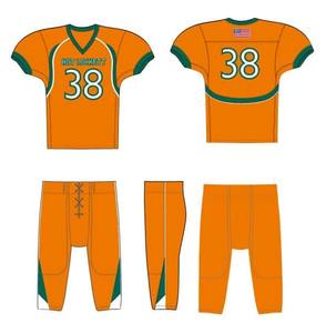 Conjuntos de uniformes transpirables de alta calidad de camisetas de fútbol americano hechas a medida en tallas grandes - Product Image 3