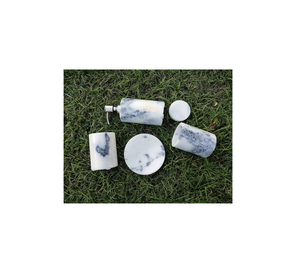 Juego de baño de mármol de moda superior, tamaño y forma personalizados, soporte para limpieza del hogar, juego de soporte para cepillo de dientes, la mejor calidad - Product Image 2