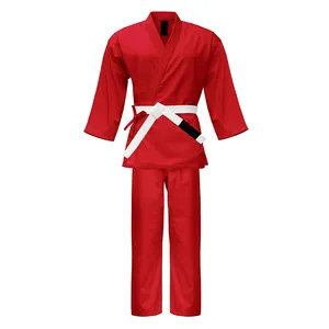 Kimono untuk sambo seragam Karate awet ringan untuk latihan seni bela diri sponsor sabuk putih ringan Kimono
