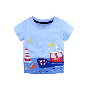 T-shirt à manches courtes à col rond en coton de haute qualité pour enfants Logo personnalisé vêtements de sport maillot décontracté matériel pour la course à pied Jogging - Product Image 3