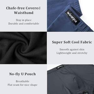 Calzoncillos bóxer de calidad superior para hombre, calzoncillos bóxer de algodón sólido clásico con logotipo personalizado, ropa interior para hombre - Product Image 3