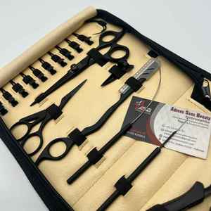 Premium Microlink Tool Kit Black Matte Tape en Extensiones de cabello Alicates Extensión personalizada Hair Pulling Loop Tijeras para cortar el cabello - Product Image 2