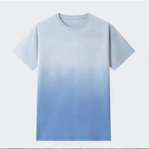 Camisetas de secado rápido de moda OEM personalizadas al por mayor, camisetas de algodón mercerizado, camisetas de diseñador con degradado de color - Product Image 3