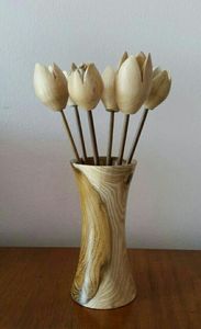 Elegante maceta de madera rústica hecha a mano para plantas de interior jardín al aire libre balcón maceta de madera decorativa con pulido - Product Image 2