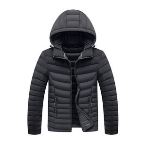 Men's Winter Puffer Jacket Custom Made High Quality Coated Breathable Outdoor Long Sleeve Hooded Collar <b>Waterproof</b> Windproof - Product Image 6