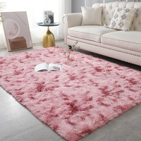 Tapis shaggy sur mesure ultra doux et moelleux, hauteur de poils 5-6 mm, avec dos antidérapant, en soie et laine, motif abstrait moderne, pour tapis de sol domestique