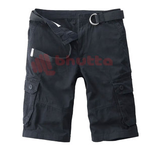 Premium Men's <b>Cargo</b> Shorts Solid Pattern Lightweight 100% Cotton Fabric with Zipper for Casual Outdoor Activities - Product Image 2