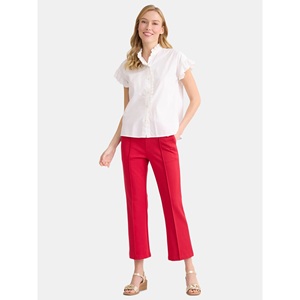 Wholesale <b>women</b> <b>trousers</b> winter thick warm <b>fleece</b> <b>lined</b> high waist casual office wear formal business slim fit pants - Product Image 1