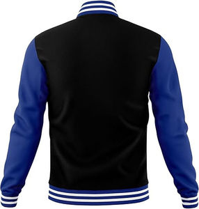 Mens Embroidered Varsity <b>Jacket</b> Custom Letterman <b>Baseball</b> <b>Bomber</b> College <b>Jacket</b> with PU Leather Sleeves OEM Manufacturer - Product Image 4