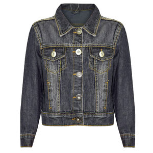 Por encargo de las señoras chaqueta de mezclilla de algodón de invierno chaqueta de mezclilla Lisa para las mujeres más tamaño - Product Image 3