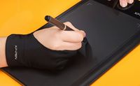 Gants pour tablette graphique à deux doigts, en tissu doux, anti-huile, anti-traces de doigts, pour la main gauche et droite, modèle K392.087.v