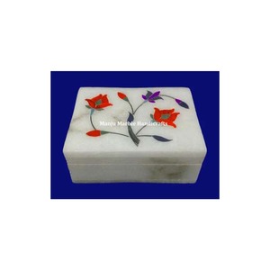 Nueva caja de incrustaciones de piedras preciosas de diseño Premium clásico tradicional madre perla mar Shell artista Floral hecho a mano Almacenamiento de joyería duradero - Product Image 5