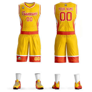 Uniforme de Baloncesto Personalizado de Alta Calidad OEM de Secado Rápido, Personaliza tu Propio Equipo, Uniformes de Baloncesto en Blanco, Conjunto de Uniforme de Baloncesto Unisex - Product Image 1