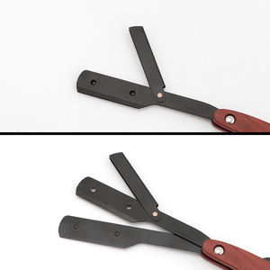 มีดโกนหนวดแบบตรงสำหรับผู้ชายที่โกนหนวดแบบพับได้อุปกรณ์โกนหนวดแบบใช้แล้วทิ้งสำหรับร้านเสริมสวยมืออาชีพ - Product Image 4