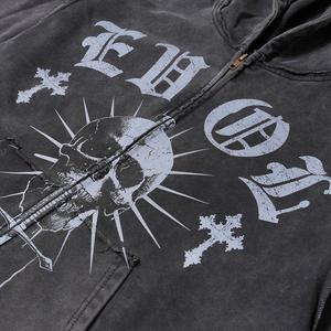 Wholesale Embroidered Hoodie | Custom Oversized Streetwear Pullover | Hip Hop Unisex Sweatshirt Manufacturer - Product Image 3