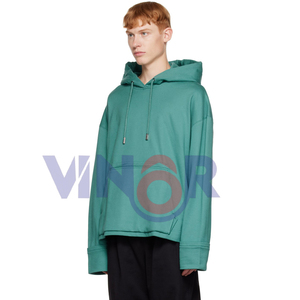 Sweat-shirt oversize imprimé à l'écran 100% coton pour homme et femme, sweat-shirt à capuche brodé, teinture unie, streetwear, mode automne-hiver - Product Image 2