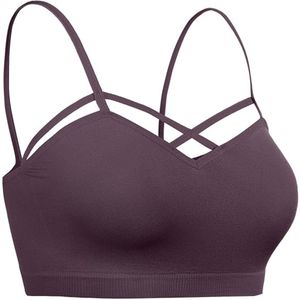 Premium Quality Plus Size Breathable Women <b>Sports</b> <b>Bra</b> with Front Logo High Support <b>Racerback</b> Yoga <b>Bra</b> Spandex/Nylon Material - Product Image 4