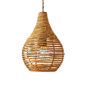 Lámpara Colgante de Bambú Ligera y Duradera con Diseño Moderno e Iluminación Directa para Uso en Interiores en el Hogar o Apartamento - Product Image 4