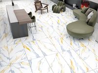 Collection de carreaux à effet doré 2x4 CORUS Modern White 600x1200mm pour sol mur Carreaux en porcelaine Série Golden
