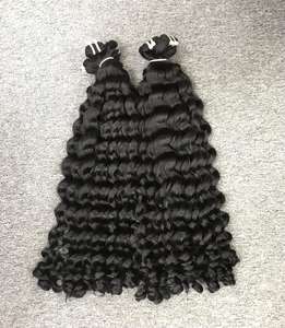 Remy Virgin 100% Vietnamese Human Hair Natural <b>Curly</b> <b>Bundles</b> Weft With Wholesale Price From Factory - Product Image 4