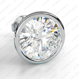 2 CT Moissanite Diamond <b>Stud</b> <b>Earrings</b> Classic Bezel <b>Set</b> Rose Gold Trendy Style Wedding Anniversary Gift Parties - Product Image 4