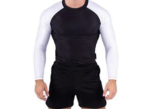 Rash Guard de sport pour adultes de haute qualité avec impression par transfert thermique, logo personnalisé, respirant, manches courtes, en promotion - Product Image 3
