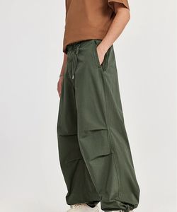 Custom Breathable Cotton <b>Pants</b> Summer Casual Flat Front <b>Parachute</b> Baggy <b>Cargo</b> Trousers for Men - Product Image 3