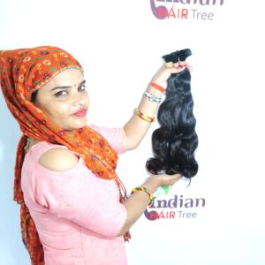 ผมแท้ธรรมชาติจากอินเดีย สีดำ 100% ไม่ผ่านการแปรรูป  จัดเรียงเกล็ดผมอย่างเป็นธรรมชาติ  ไม่ผ่านการใช้สารเคมี  ไม่ผ่านกระบวนการผลิต  ไม่ใช่ผมต่อ - Product Image 5