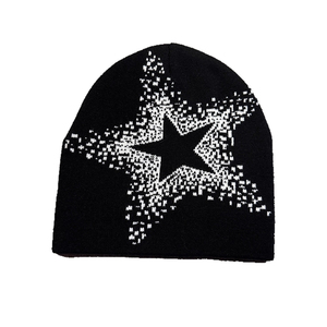 Nuevo Crucero Jacquard Pullover Hat Otoño Invierno Sombrero de punto para hombres Mujeres Hip Hop Rap Warm Knitted Winter Hat Beanie Caps - Product Image 3