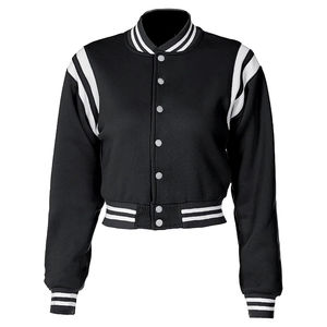 Vestes d'université pour femmes en gros avec conception personnalisée blousons d'aviateur pour femmes patchs brodés Streetwear et style collège - Product Image 5